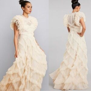 Needle & Thread Genevieve Ruffle Maxi Gown/ Dress. Size 10